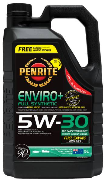 Oil Penrite Enviro Plus 5W30-5Lt EPLUS5W30-05 - Port Kennedy Auto Parts & Batteries
