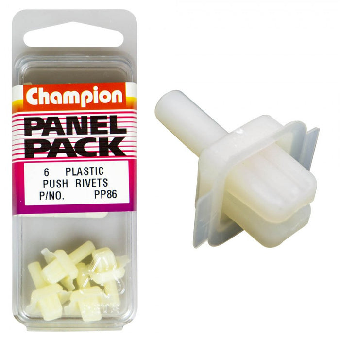 Moulding Panel Clips: White-Len: 4.5mm-Hole: 6mm-Head: 9mm