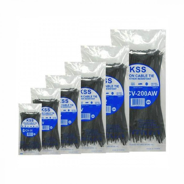 Cable Ties Black 203x2.5mm 100 CV200MW