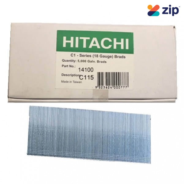 Hitachi C115 - 15mm 18 Gauge C1 Series Electro Galvanised Nails Pack of 5000