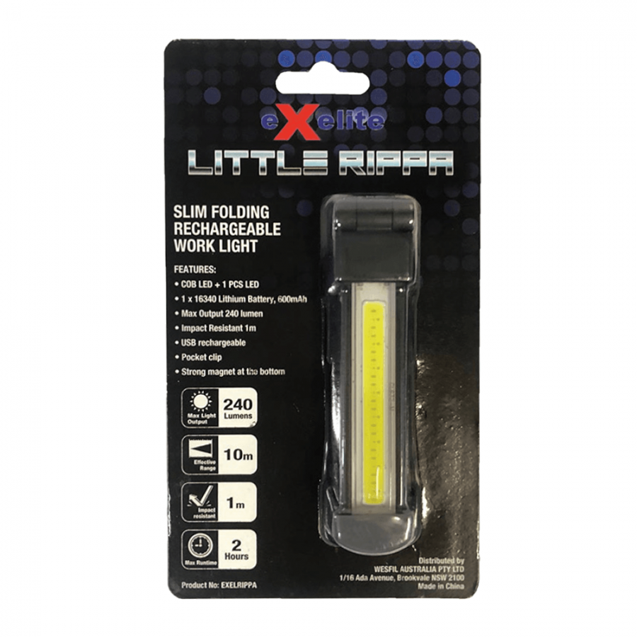 ExElite Little Ripper Slim Folding Work Light EXELRIPPA — Port Kennedy ...