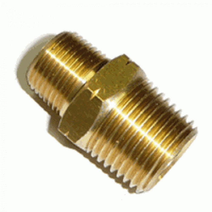 Brass Fitting Nipple 1/2x3/8 NPT 02-N7305