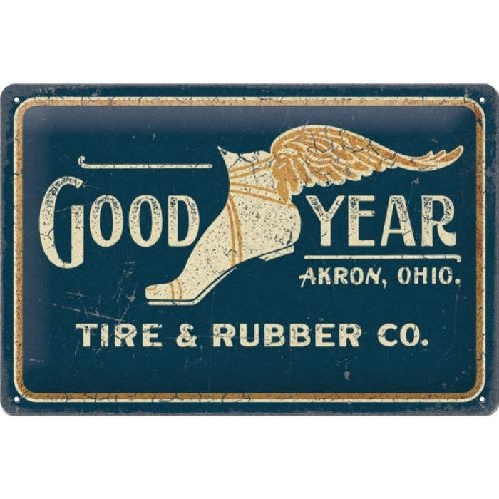 Nostalgic-Art Medium Sign Goodyear Wing Foot Long 5122342