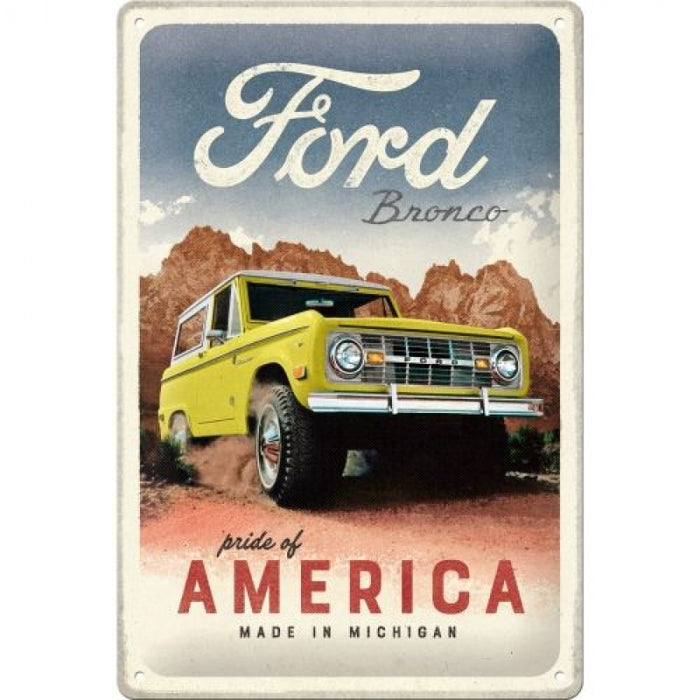 Nostalgic-Art Medium Sign Ford Bronco Pride Of America 5122367