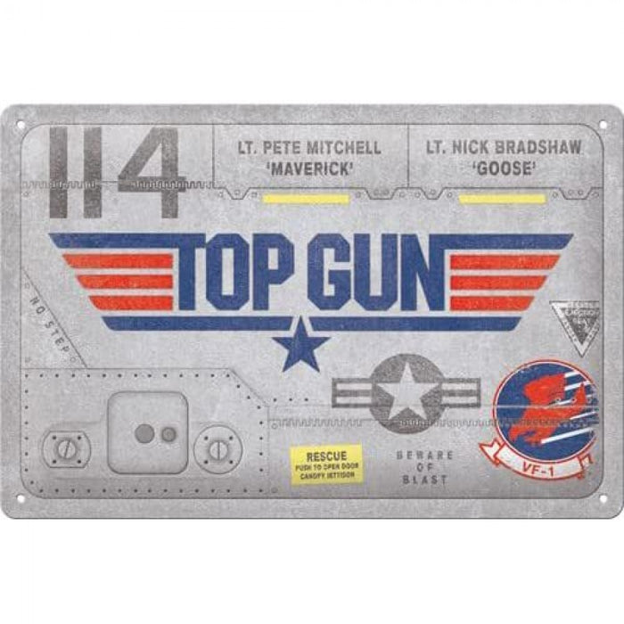 Nostalgic-Art Medium Sign Top Gun - Aircraft Metal 20x30cm 5122383