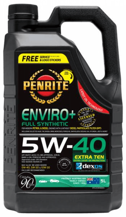 Oil Penrite Enviro Plus 5W40 5L EPLUS5W40005 - Port Kennedy Auto Parts & Batteries 