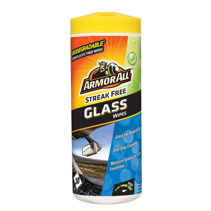 Armor All Glass Wipes Biodegradable 30 Pack