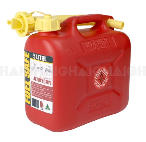 Fuel Can RED 5Lt Plastic FC05R