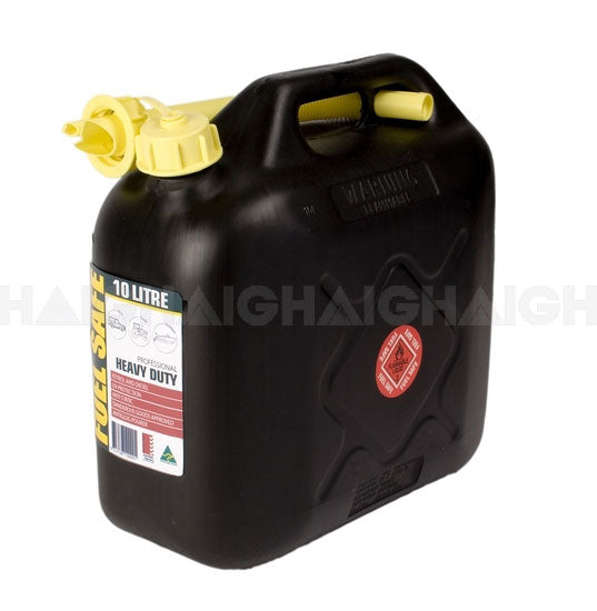 Fuel Can Black 10Lt Plastic FC10B