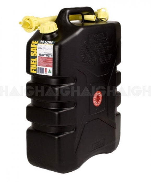 Fuel Can Black 20Lt Plastic FC20B