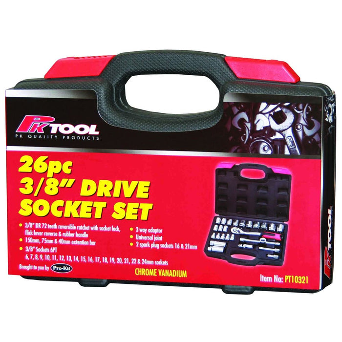 Socket Set - 26Pc 3/8in Dr PT10321