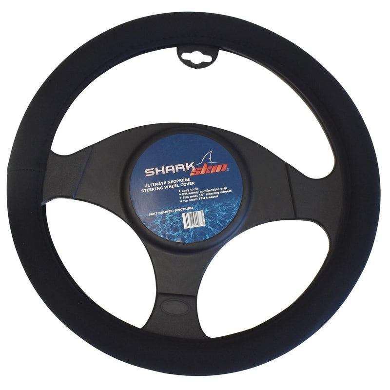 Steering Wheel Cover Sharkskin Black