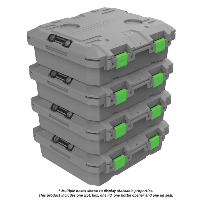 TRED GT 50-40 Storage Box 25L - Shallow - Grey With Green