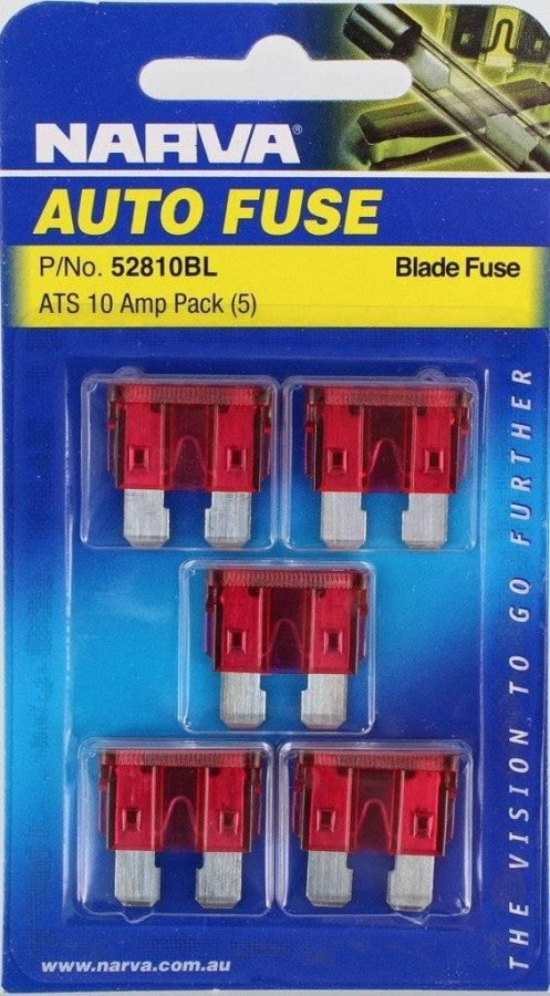 Narva Blade Fuses 10amp 52810BL — Port Kennedy Auto Parts & Batteries