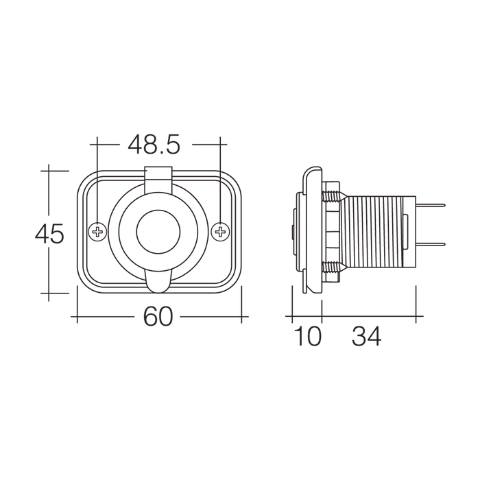 Accessory Socket H/D 81026BL - Port Kennedy Auto Parts & Batteries 