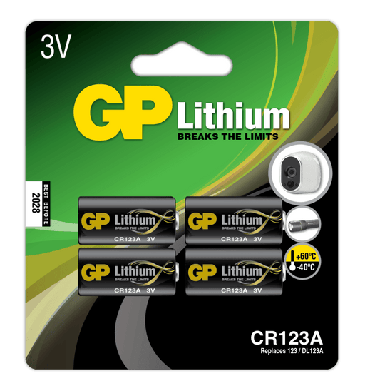 Battery GP Lithium C1 3V Photo CR123AC4 - Port Kennedy Auto Parts & Batteries 