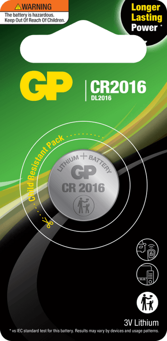 Battery GP Lithium CR2016 - Port Kennedy Auto Parts & Batteries 