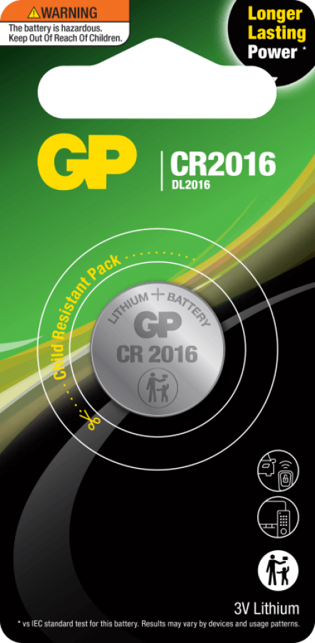 Battery GP Lithium CR2016 - Port Kennedy Auto Parts & Batteries 