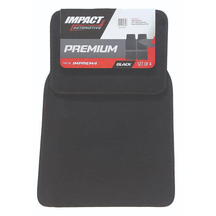 Impactmat Premium Black Set Of 4 Floor Mats Universal - Port Kennedy Auto Parts & Batteries 