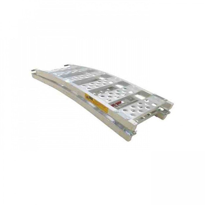 Ramp - Single Pc Curved Tread Loading Alluminium 227Cm X 33C