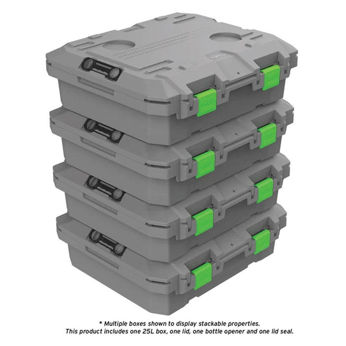 TRED GT 50-40 Storage Box 25L - Shallow - Grey With Green - Port Kennedy Auto Parts & Batteries 