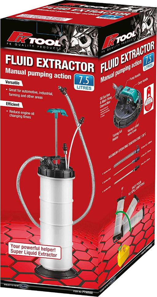 Oil & Fluid Extractor - 7.5Ltr Pump Action Only - Port Kennedy Auto Parts & Batteries 