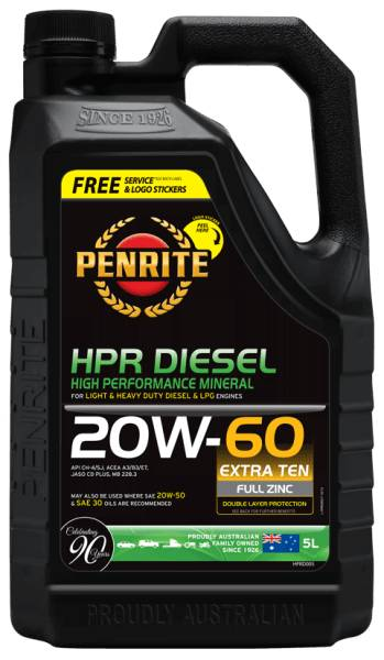 Oil Penrite HPR Diesel-5L 20W60 HPRD005 - Port Kennedy Auto Parts & Batteries 