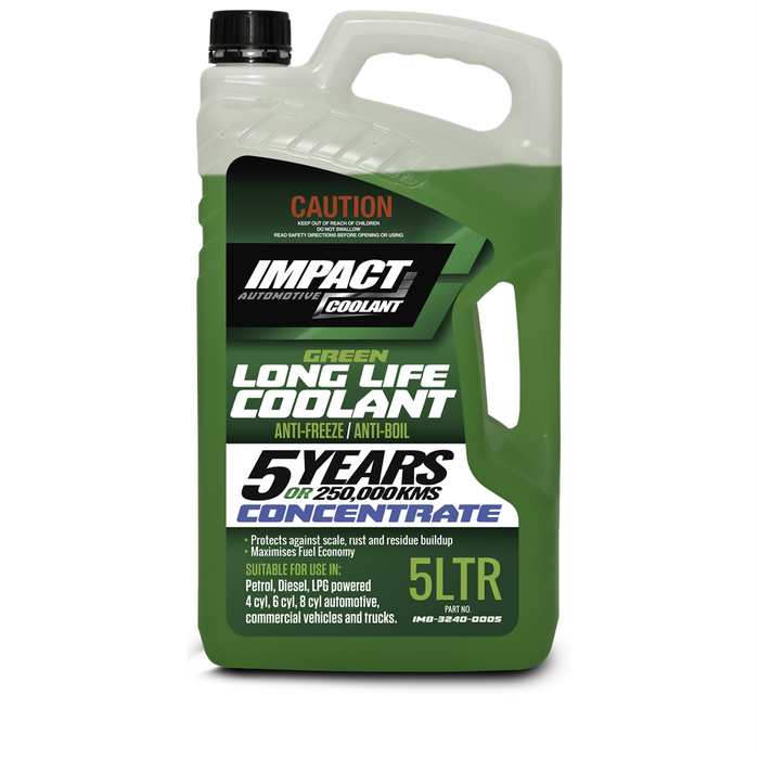 Coolant Impact Green Long Life Concentrate 5L IM8-3240-0005 - Port Kennedy Auto Parts & Batteries 