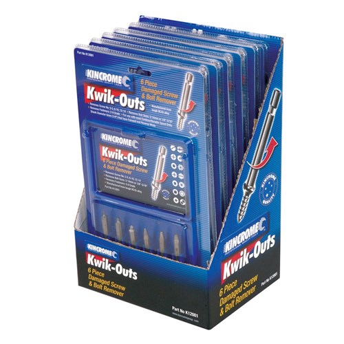 Kwik Outs Damaged Screw & Bolt Remover 6pce K12001 - Port Kennedy Auto Parts & Batteries 