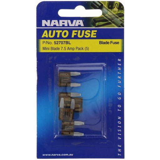 Mini Blade Fuse 7.5amp pk5 52707BL - Port Kennedy Auto Parts & Batteries 