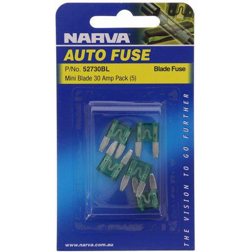 Mini Blade Fuse 30amp pk5 52730BL - Port Kennedy Auto Parts & Batteries 