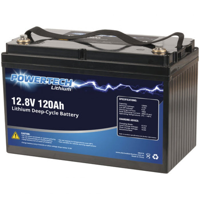 PowerTech 12.8V 120Ah Lithium Deep Cycle Battery - Port Kennedy Auto Parts & Batteries 