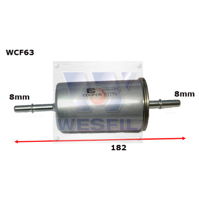 Fuel Filter - WCF63 Z627 - Port Kennedy Auto Parts & Batteries