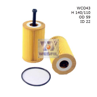 Wesfil Oil Filter WCO43 - Port Kennedy Auto Parts & Batteries