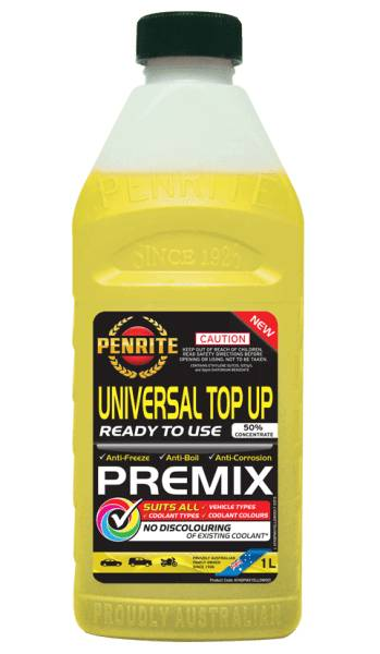 Coolant Penrite Yellow Premix 1L AFABPMXYELLOW001 - Port Kennedy Auto Parts & Batteries 