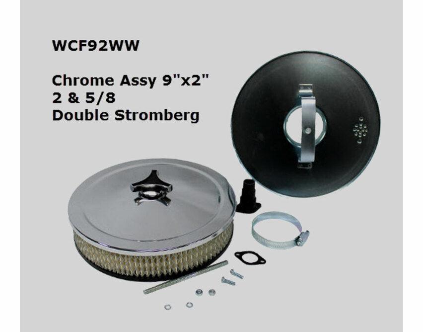 Air Cleaner Chrome 9x2 2 5/8 Neck WW Stromberg WCF92WW - Port Kennedy Auto Parts & Batteries