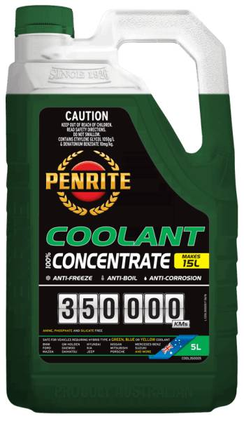 Penrite 350000 KM Green Coolant- 5L COOL350005 - Port Kennedy Auto Parts & Batteries 