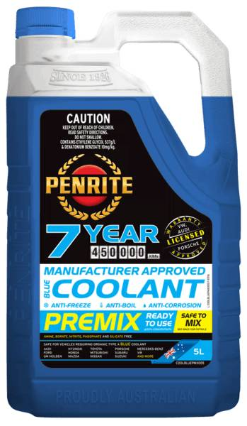 Coolant Penrite Blue Premix 5L COOLBLUEPMX005 - Port Kennedy Auto Parts & Batteries 