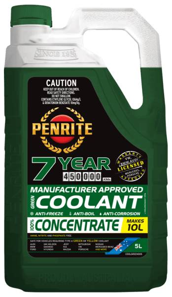 Penrite Coolant Concentrate 5l COOLGREEN005 - Port Kennedy Auto Parts & Batteries 