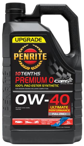 Penrite Premium 0 0W40 PAO Ester FS0W40005 - Port Kennedy Auto Parts & Batteries 