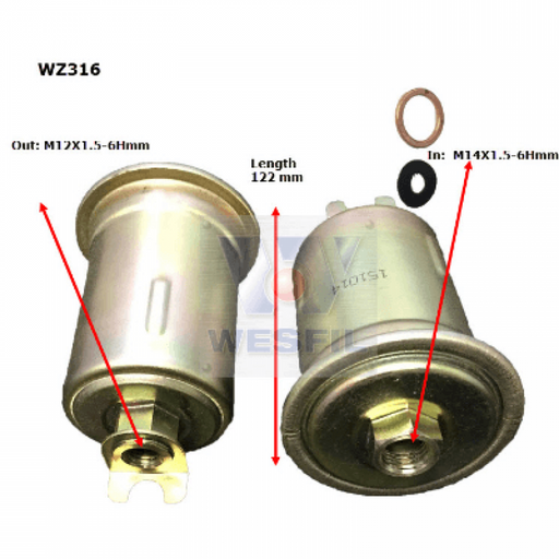 Fuel Filter Wesfil WZ316 - Port Kennedy Auto Parts & Batteries