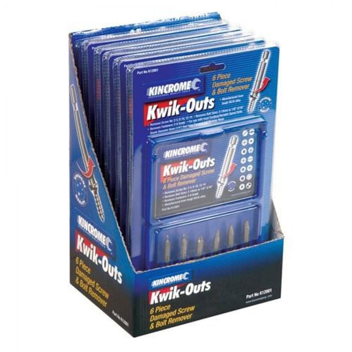 Kwik Outs Damaged Screw & Bolt Remover 6pce K12001 - Port Kennedy Auto Parts & Batteries 