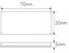 Led Amber Reflectors 70mmmx30mmx6mm 7030A - Port Kennedy Auto Parts & Batteries 