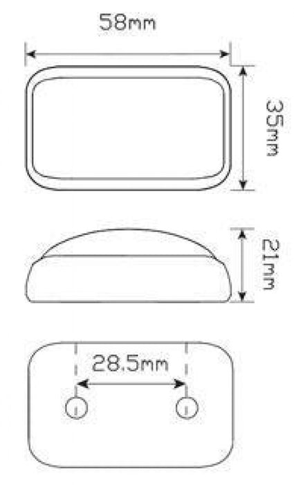 LED Side Direction Indicator Marker 12-24V 58AM - Port Kennedy Auto Parts & Batteries 