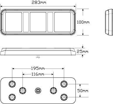 LED Stop/Tail/Indicator 12-24v 283ARRM - Port Kennedy Auto Parts & Batteries 