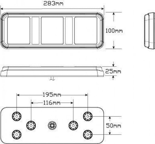 LED Stop/Tail/Indicator 12-24v 283ARRM - Port Kennedy Auto Parts & Batteries 