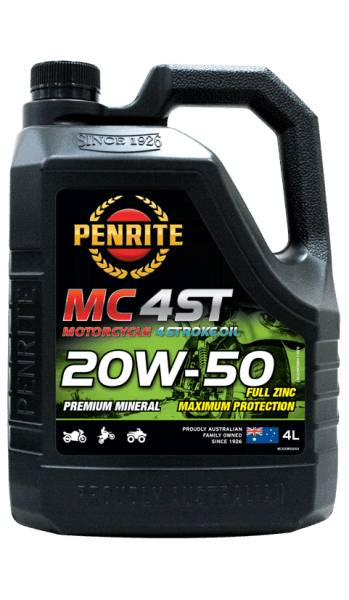 Oil Penrite MC-4 ST 20W50 4 Ltr MC420W50004 - Port Kennedy Auto Parts & Batteries 