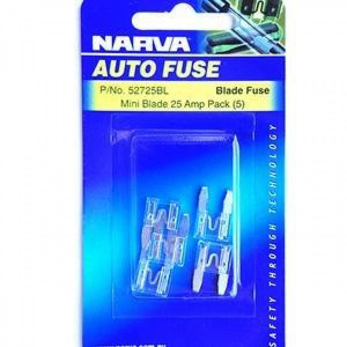 Mini Blade Fuse 25amp pk5 52725BL KTBFM25S - Port Kennedy Auto Parts & Batteries 