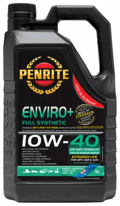 Oil Penrite Enviro Plus 10W-40 5L EPLUS10W40005 - Port Kennedy Auto Parts & Batteries