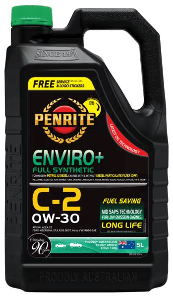 Penrite Enviroplus C2 0W30 5LT EPLUSC2005 - Port Kennedy Auto Parts & Batteries